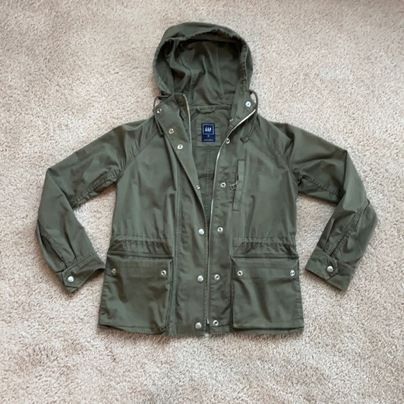 GAP Jackets & Blazers - GAP | Green Hooded Jacket